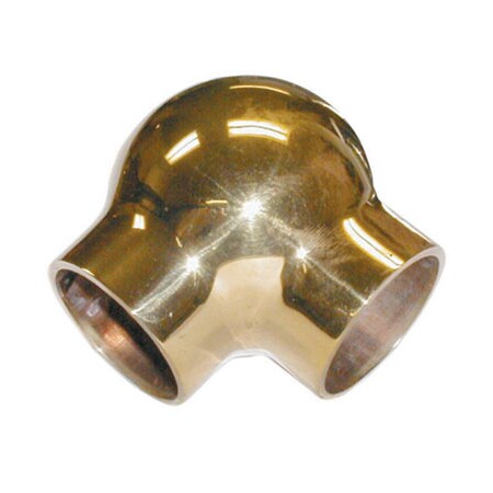 Lavi 1-1/2 In. Polished Brass Ball Elbow 90 Degree